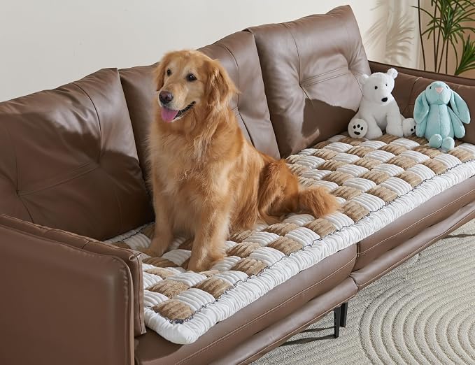Couch Cushion Cover for dogs Sofa Cover Washable Pet Love Seat Couch Covers for Sofa Slipcover Couch Protector Blanket for Dog Sofa Cushion Covers for Pet Washable Pad Light Brown 70x210cm/27.6x82.7in - Image 6