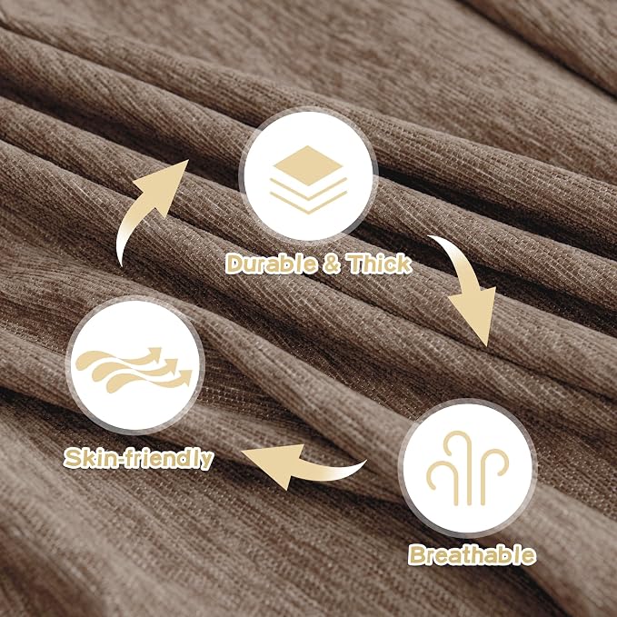 MYSKY HOME Couch Cover for Dogs, Washable Couch Covers, Non Slip Couch Sofa Cover, Couch Cover 2 Cushion Sofa Dogs Furniture Protector with Tassels Chenille Sofa Covers for Pets, 71"x118", Sand - Image 8