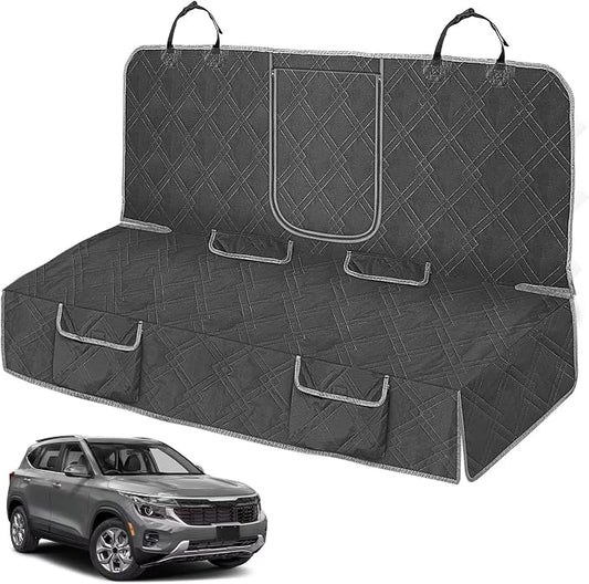 Dog Car Seat Cover for 2021-2026 Kia Seltos | Waterproof Pet Bench Seat Cover for Back Seat, 600D Heavy Duty Scratch Proof Nonslip Truck Seat Covers for Dogs by Kistrba