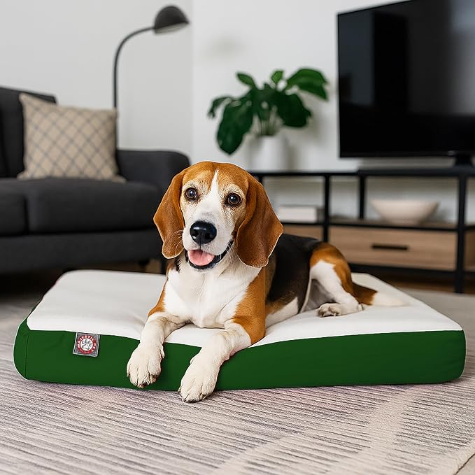 Majestic Pet 34x24x3 Inch Green Orthopedic Memory Foam Rectangle Dog Bed – Medium Size Crate Dog Bed for Dogs with Joint Pain, Arthritis – Durable Pet Mattress with Egg Crate Foam, Washable Cover - Image 8