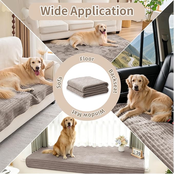 100% Waterproof Couch Covers for Dogs, 35"×63" Washable Couch Cover, Non Slip Sectional Couch Covers for 3 Cushion Sofa Cover Pet Friendly, Cat and Dog Couch Bed Cover-Khaki - Image 6