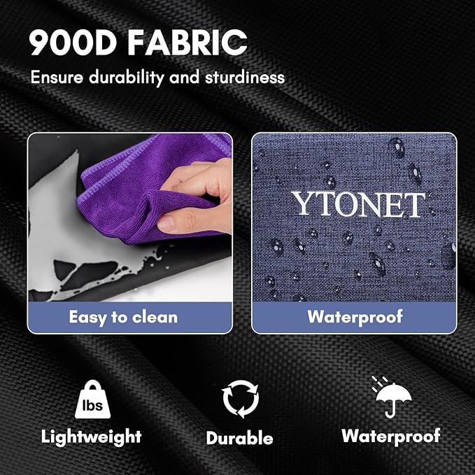 Ytonet Extra Large Cleaning Caddy Bag with 4 Foldable Dividers, Wearable Cleaning Caddy Organizer with Handle & Shoulder Strap & Waist Strap, Housekeeping Tote for Cleaners, Blue - Image 5