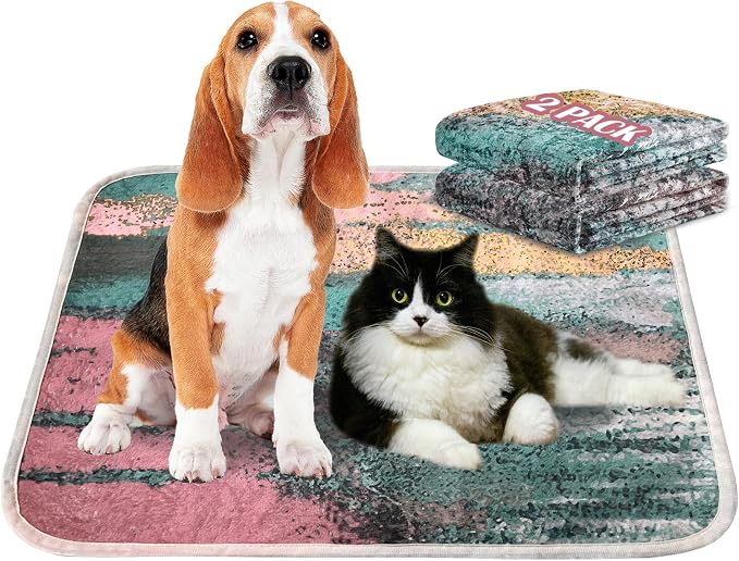 Qeils Washable Pee Pads for Dogs, Reusable Puppy Pads 36"x 41" 2 Pack | Leak-Proof, Super Absorbent Potty Training Pads With Non-Slip Backing For Crates, Floor, Playpen, Whelping & Furniture by Qeils