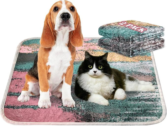 Qeils Washable Pee Pads for Dogs, Reusable Puppy Pads 36"x 41" 2 Pack | Leak-Proof, Super Absorbent Potty Training Pads With Non-Slip Backing For Crates, Floor, Playpen, Whelping & Furniture by Qeils