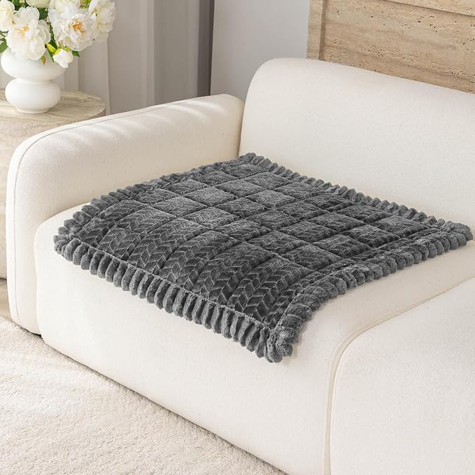 Thick Couch Arm Covers for Sofa (27.6"x27.6",Dark Grey) | Couch Armrest and Backrest Cover, Machine Washable，Non Slip Sofa Cover, Flannel Dog Pet Friendly Couch Covers Protector - Image 2