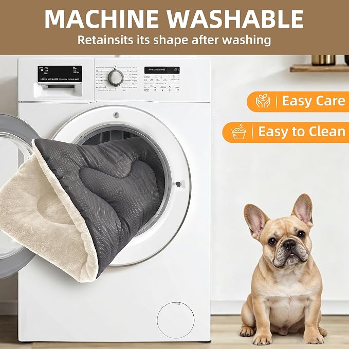 Dog Bed 42" for Metal Crate Pad,Washable Sleeping Mat for Medium/Large Pets | Soft faux rabbit fur, non-slip,machine wash/dry, plush cushioning, for crates, floors & travel, multiple sizes for all breeds - Image 5