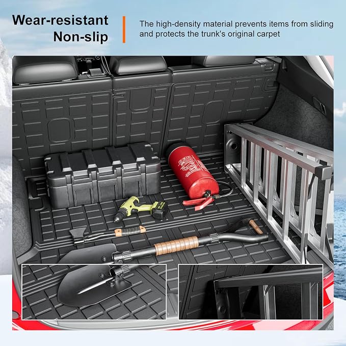 powoq Cargo Mat Compatible with 2017-2022 Mazda CX5 Trunk Mat Cargo Liner Backrest Trunk Liner TPE Replacement for 2017-2022 Mazda CX-5 Accessories (Trunk Mat+Backrest Mats) - Image 4