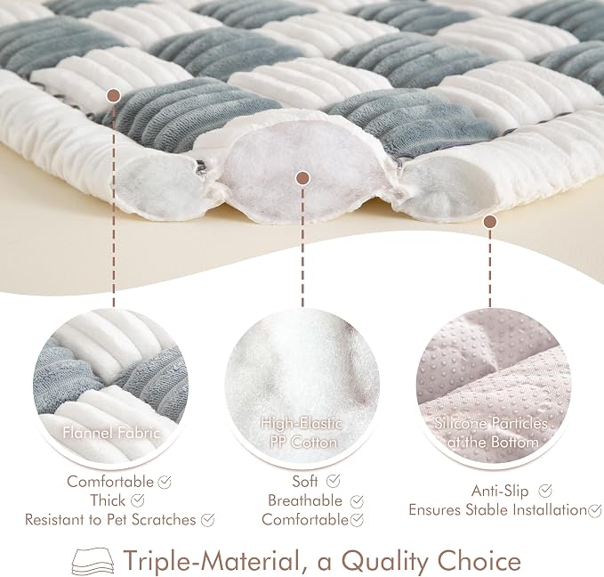 Couch Cover for Sofa, Sectional Couch Cover for Dogs, Sofa Cover Washable, Cushion Cover Blanket Pad Bed Mat for Pets, Fleece Furniture Protector, Grey, 27.6x70.9in - Image 4
