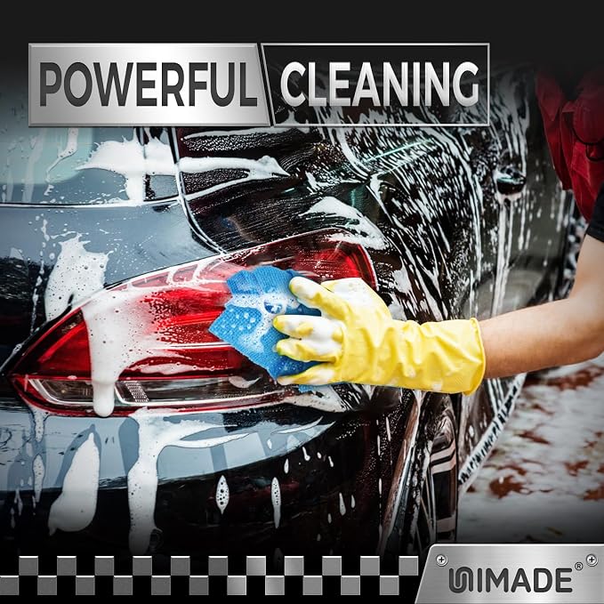 UNIMADE Shop Towels, 100 Pack Commercial Grade Work Rags Microfiber Towels | for Cars Cleaning Rags Bulk Detailing Cloth for Automotive Bar Mechanic Garage Housekeeping, 11.5"x 11.5", Blue - Image 6