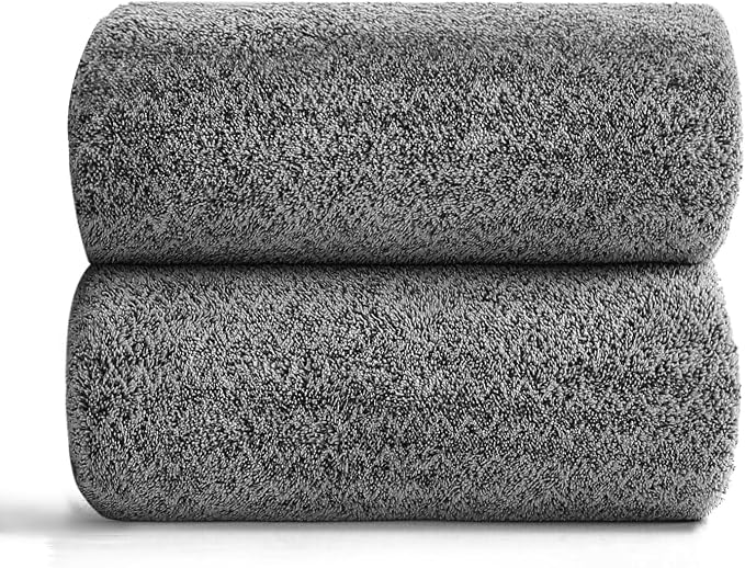 Ycosy Grey Hand Towels Set 16x31 Inches,Soft Microfibers Bathroom Towel Set 2 Pack,Highly Absorbent Quick Dry Luxury Towel Hotel Spa Gym Hand Towel Collection for Bathroom by Ycosy