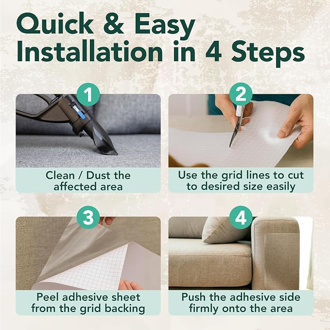 NECOICHI Anti Scratching Sheet - Cat Couch Scratch Protector – Couch Protectors from Cat Scratching with Adhesive Sheets & Safeguard Shields – Cats Scratcher Alternative & Cats Accessories - 12 Pack - Image 3
