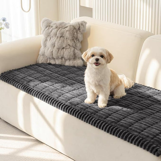MEETSKY Couch Cover for Dogs, Washable Sofa Covers for 3 Cushion Couch, Non Slip Pet Couch Covers for Sofa, Soft Furniture Protector Against Fur Pet Friendly, Dark Grey, 27.6" x 70.9" by MEETSKY