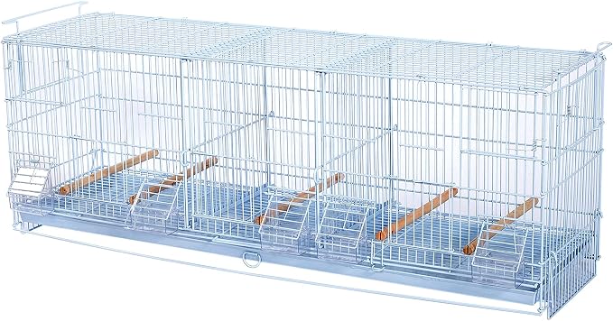 Lot-2 Extra Large 38"x11"x15"H Triple Stackable Breeder Bird Flight Cage Side Breeding Nest Box Doors with Double Removable Divider - Image 6
