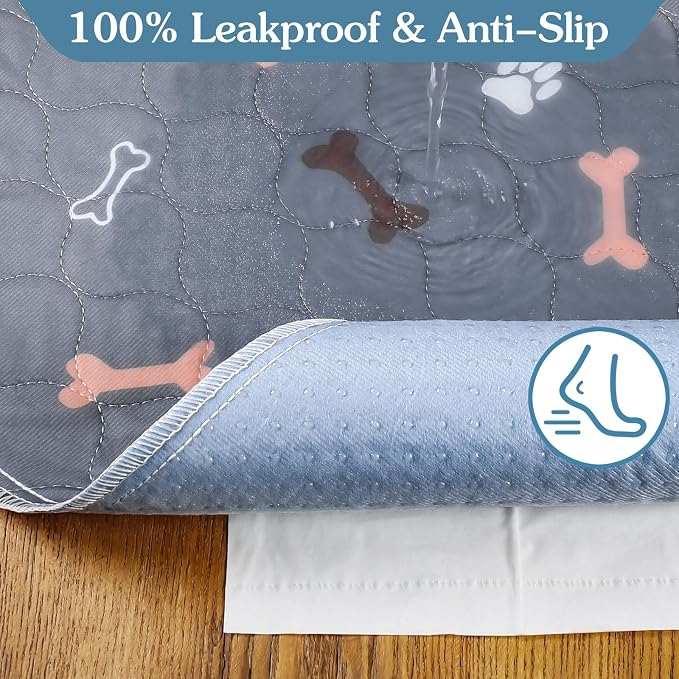 Washable Pee Pads for Dogs Large 36" x 72" 2-Pack Reusable Puppy Pads Pet Training Pads, Fast Absorb Dog Mats, Waterproof Whelping Pad, Non-Slip Protects Against Urine Leakage - Image 3