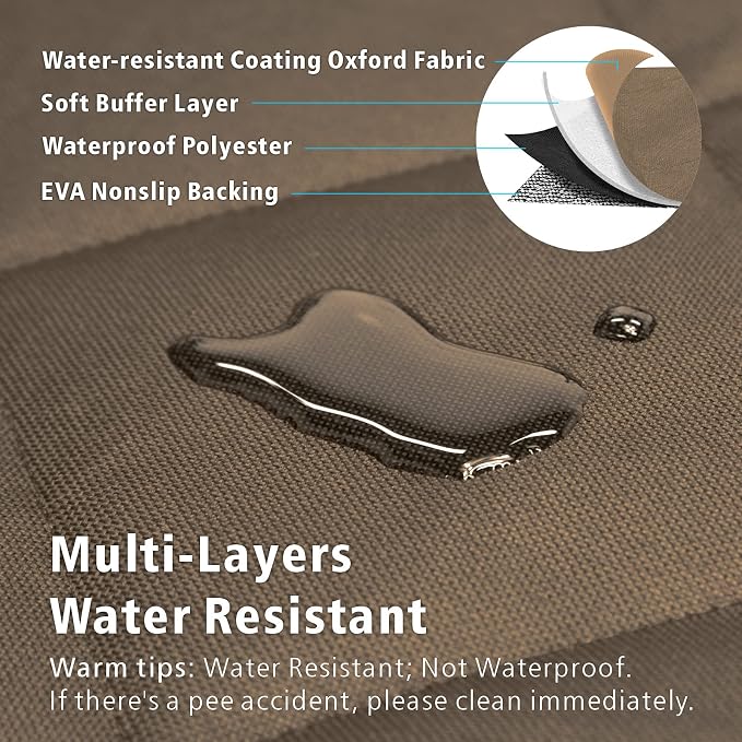 F-color SUV Cargo Liner for Dogs - Heavy Duty Cargo Cover for Mid-Size SUVs | Water Resistant, Bumper Flap, Non-Slip Mat, Car Trunk Dog Car Seat Cover Prevents Scratches Pet Hair Mud Dirt for Sedans Vans - Image 4