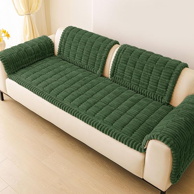 hyha Couch Cover for Dogs, Washable Non Slip Plush Flannel Sofa Protector | Thick Flannel, Silicone Anti-Slip Backing, Pet Hair & Scratch Protection, Fits Sofa & Loveseat (27.6" x 59") - Image 9