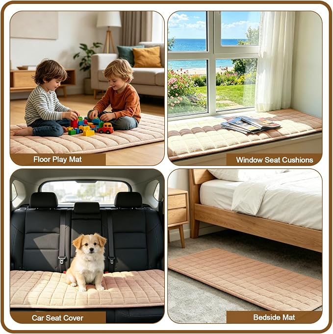 HAOYONG Couch Covers for Dogs Washable, Non Slip Fuzzy Durable Couch Covers for 3 Cushion Sofa Pet Friendly Furniture Protector Covers Dog Mat for Couches (Beige, 27.6"×82.7") - Image 5