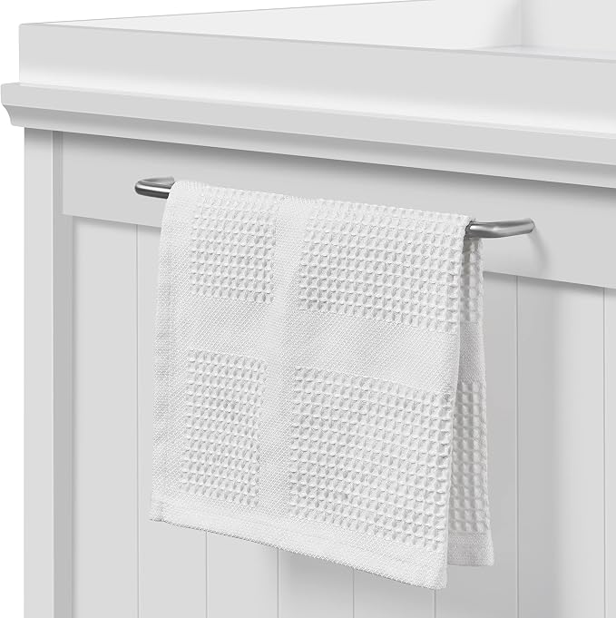 Yaheetech Cat Litter Box Enclosure, Hidden Litter Box Furniture with Side Towel Bar, Wooden Cat Washroom, Storage Cabinet, Indoor Pet House, Side Table Nightstand, White - Image 4