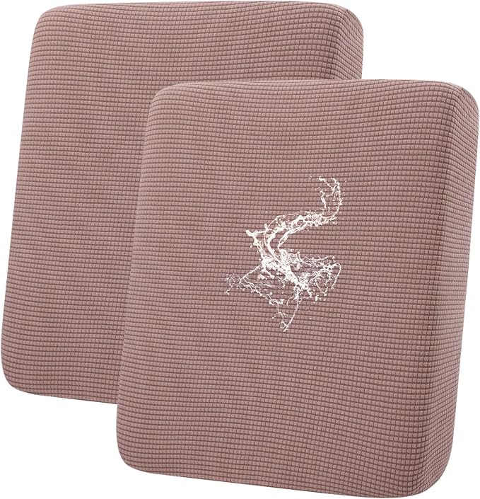 hyha Waterproof Couch Cushion Covers for Pets, Non Slip Sofa Seat Cover | Stretch Jacquard Fabric, Elastic Bottom, Non Slip Fit, Waterproof Protection, Pet Hair Protection (2 Pieces) by hyha