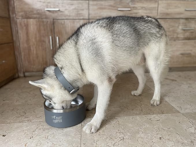 Tuff Pupper 100 oz Heavy Duty Insulated Stainless Steel Dog Bowl for Large Dogs, Non-Slip Base, Dishwasher Safe - Image 7