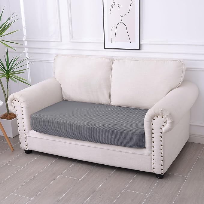 hyha Waterproof Couch Cushion Covers for Pets, Non Slip Sofa Seat Cover | Stretch Jacquard Fabric, Elastic Bottom, Non Slip Fit, Waterproof Protection, Pet Hair Protection (1 Piece for Medium) - Image 7