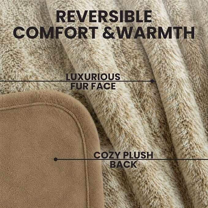 Waterproof Dog Blanket for Cats & Dogs, Washable Couch Cover, Reversible Furniture Protector Blanket, Large Soft Sherpa Fleece, Couch Protector, Pet Throw Blankets, 60" x 70" - Image 4