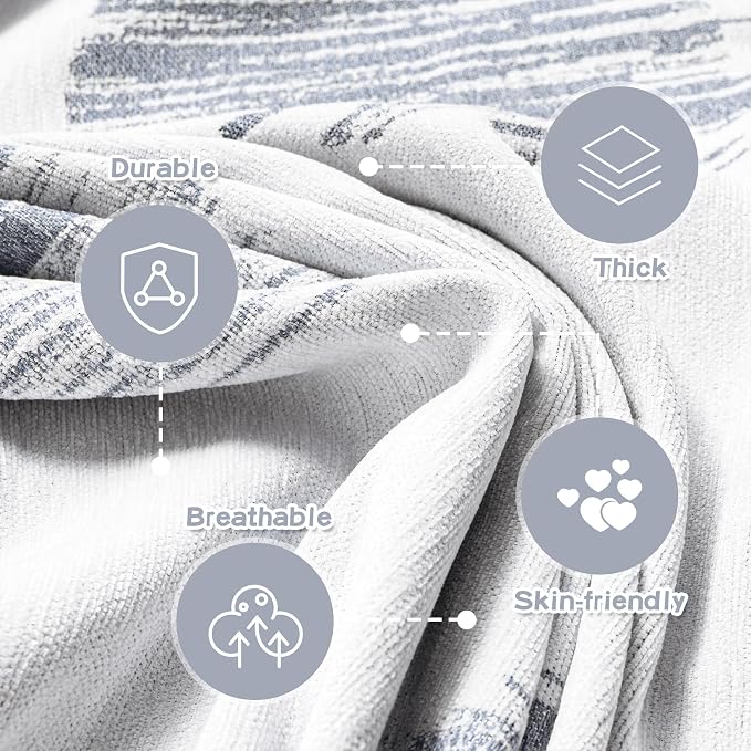 MEETSKY Sofa Covers for Sofa, Couch Cover for Dogs, Throw Couch Covers Loveseat Covers Futon Cover L Shaped Cover Washable Chenille Couch Protector, 71" x 118", Grey - Image 4