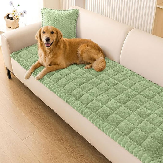 Smiry Couch Cover for Dogs, Non Slip Fuzzy Pet Sofa Covers Washable | Sofa Slipcovers for 2-3 Cushion Couch, Soft Thick Furniture Protector for Cats Dogs, Against Fur, Dirt, Scratch (27.6"x59") by Smiry