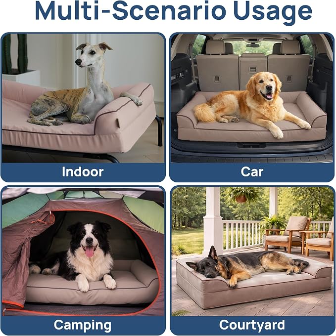 Cooling Dog Bed for Small, Medium Dogs & Cats with Bolsters, Q-Max>0.45 Orthopedic Pet Cool Sofa Beds with Breathable Egg Crate Foam, Removable Washable Cover, Dusty Rose - Image 9