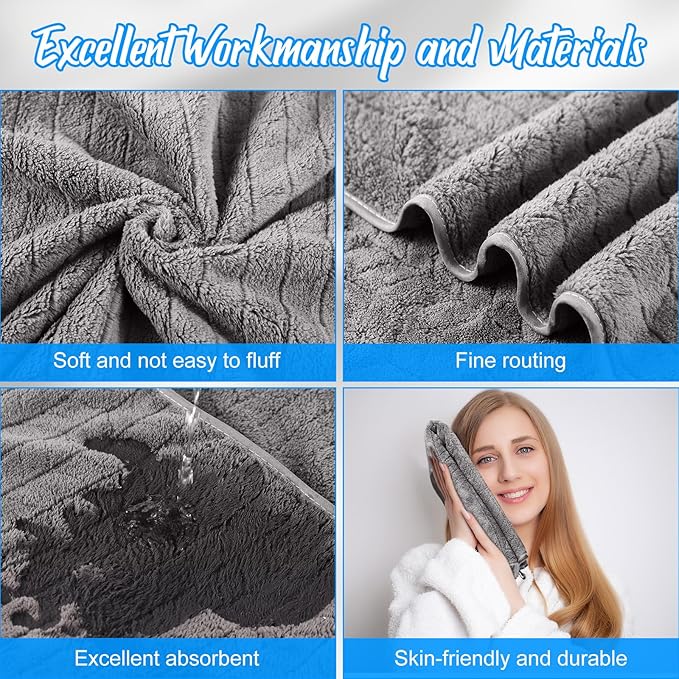 SmoothNovelty 16 Pack Microfiber Bath Towels Bulk 27'' x 60'' Oversized Size Bath Towel Highly Absorbent Extra Large Soft Drying for Beach Shower Summer Salon Sport Gym Party (Wheat,Gray) - Image 3