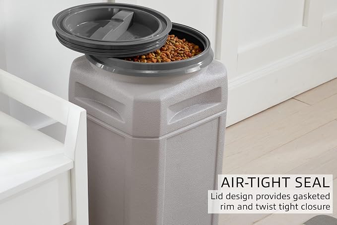 Mighty Tuff Airtight Dog Food Storage Container – 13 Gal, up to 54 lb Capacity – Cat and Dog Food Container with Twist Lid & Handles – BPA-Free, Made in USA - Image 4