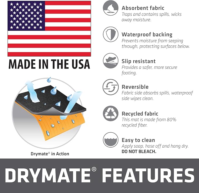 Drymate Cargo Liner Mat (60” x 72”), Dog Seat Cover, Trunk Liner, Absorbent, Waterproof, Machine Washable, Protects Vehicle Interior, for SUVs, Trucks, Vans, Cars (Made in The USA) - Image 6