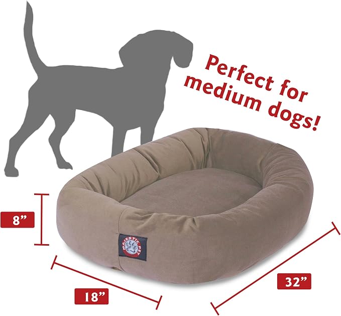 Majestic Pet Villa 32 Inch Shredded Memory Foam Dog Bed for Medium Sized Dog 32x23x7 Inch–Orthopedic Pet Bed - Washable Medium Puppy Mat with Head Support-Fern - Image 3