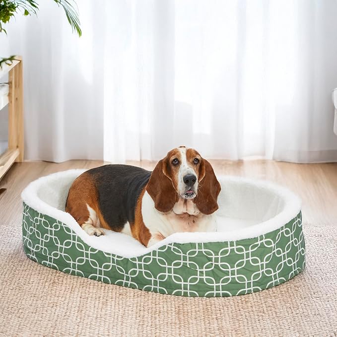 MidWest Homes for Pets Orthoperdic Egg-Crate Nesting Pet Bed w/Teflon Fabric Protector, XL Green - Image 2