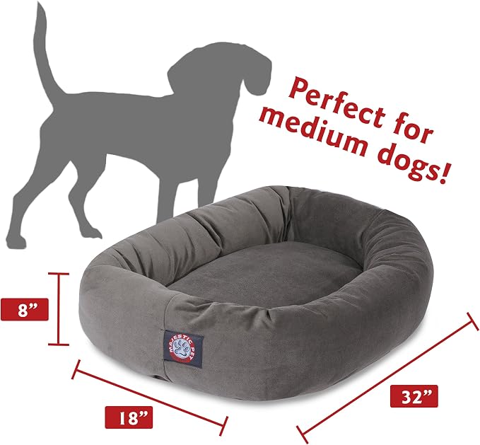 Majestic Pet Villa 24 Inch Shredded Memory Foam Dog Bed for Small Sized Dog 24x19x7 Inch–Orthopedic Pet Bed - Washable Small Puppy Mat with Head Support-Vintage - Image 3