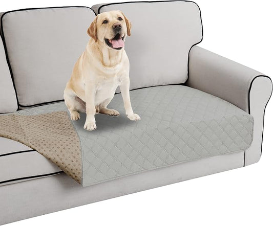 Easy-Going 100% Waterproof Dog Bed Cover, Non-Slip Pet Blanket for Furniture, Washable Couch Cover, Repleasement Sofa Cover (30X70 in, Light Gray) by Easy-Going