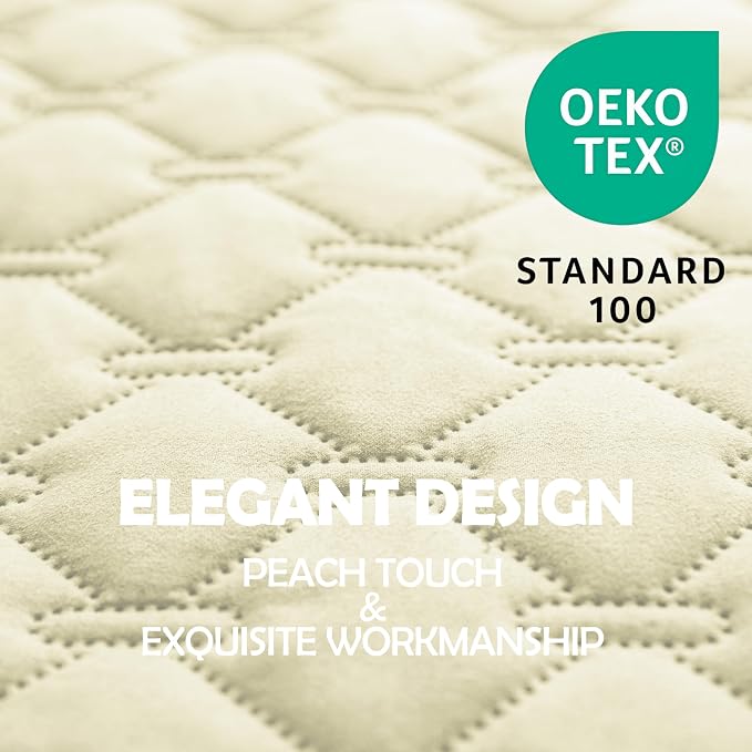 gogobunny 100% Double-Sided Waterproof Dog Bed Cover Pet Blanket Sofa Couch Furniture Protector for Puppy Large Dog Cat, Reversible (68x82 Inch (Pack of 1), Dark Cream/Light Cream) - Image 2