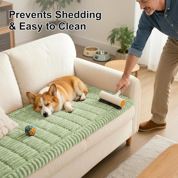 Smiry Couch Cover for Dogs, Non Slip Washable Sofa Protector for Pets | Soft Furniture Cover for Leather & Fabric Couches, Cozy Protect Against Fur, Dirt & Messes, Pet Friendly, 27.6"x88" - Image 7