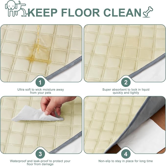 Eterish Reusable Washable Pee Pads for Dogs Large/Extra Large 36'' x 41'' 2 Pack, Absorbent Pet Puppy Dog Training Pads Non-Slip, Waterproof Whelping Potty Pads for Dogs Leak-Proof - Image 3