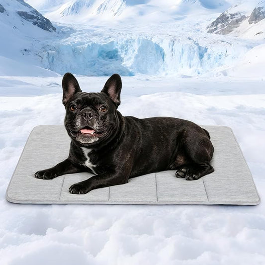 Dog Cooling Mat for Large Dogs – 30"x20" Orthopedic Memory Foam Pad for Summer, Hot Weather & Joint Relief | Washable, Non-Slip Crate Mat for Senior Dogs, Travel & Home (Grey) by ZAKAPAWS