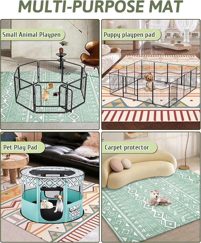 BNOSDM 79" X 55" Washable Bunny Cage Liners Large Rug for Rabbits Large Non Slip Pad for Bunnies Resuable Rabbit Cushion for Chinchillas Cats Guinea Pigs Ferrets Dogs - Image 5