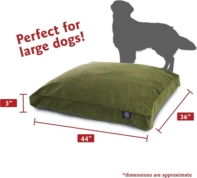 Majestic Pet Villa Rectangle Dog Bed Washable – Non Slip Comfy Pet Bed – Crate Bed with Removable Washable Cover – Kennel Bed for Sleeping, Polyester Fiber, Large, Fern - Image 3