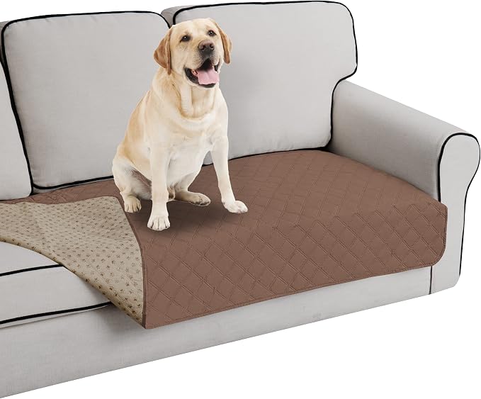 Easy-Going 100% Waterproof Dog Bed Cover, Non-Slip Pet Blanket for Furniture, Washable Couch Cover, Repleasement Sofa Cover (40X50 in, Brown) by Easy-Going