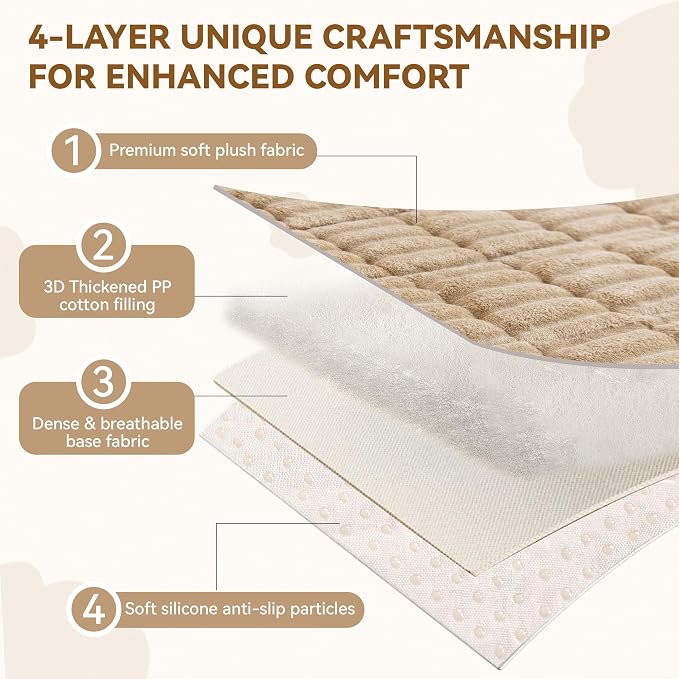 OTOB Couch Covers for Dogs Washable, Non Slip Loveseat Pet Sofa Protector | Coffee, 23.6" x 47.2", Soft Fuzzy Plush, All Seasons, Pet Friendly Furniture Protector, Breathable, Thick Wear-Resistant - Image 5