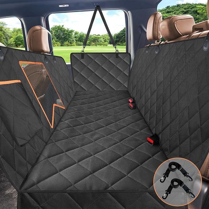 Kytely Dog Car Seat Cover XL, Heavy Duty Dog Seat Cover for Back Seat, 100% Waterproof Nonslip Hammock for Car with Side Flap, Scratch Proof Pet Back Seat Covers - Image 2