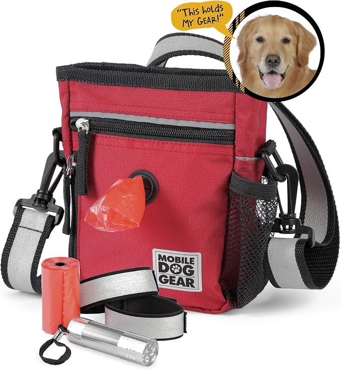 Mobile Dog Gear, Small Dog Walking Bag, Day or Night Reflective, 6 x 7 Inches - Image 2