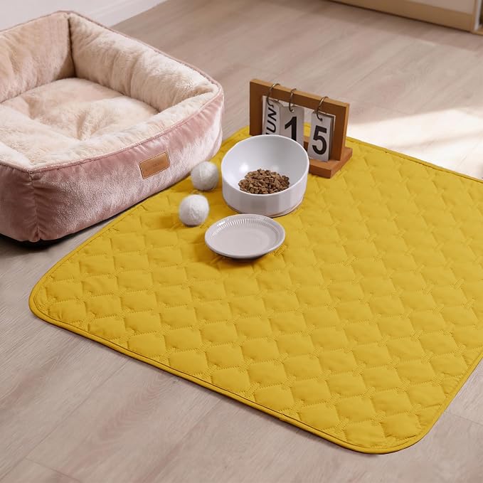gogobunny 100% Double-Sided Waterproof Dog Bed Cover Pet Blanket Sofa Couch Furniture Protector for Puppy Large Dog Cat, Reversible (30x30 Inch (Pack of 1), Dark Yellow/Light Yellow) - Image 6