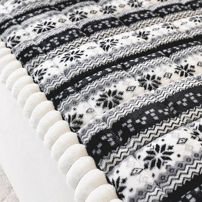 VClife Fuzzy Anti-Slip Dog Couch Cover for Christmas, Black, 27.6 x 70.9 | Soft Thick Couch Covers for 3 Cushion Couch Sofa Pet Friendly, Scratch Resistant Sofa Cover Washable Dog Furniture Protector - Image 9