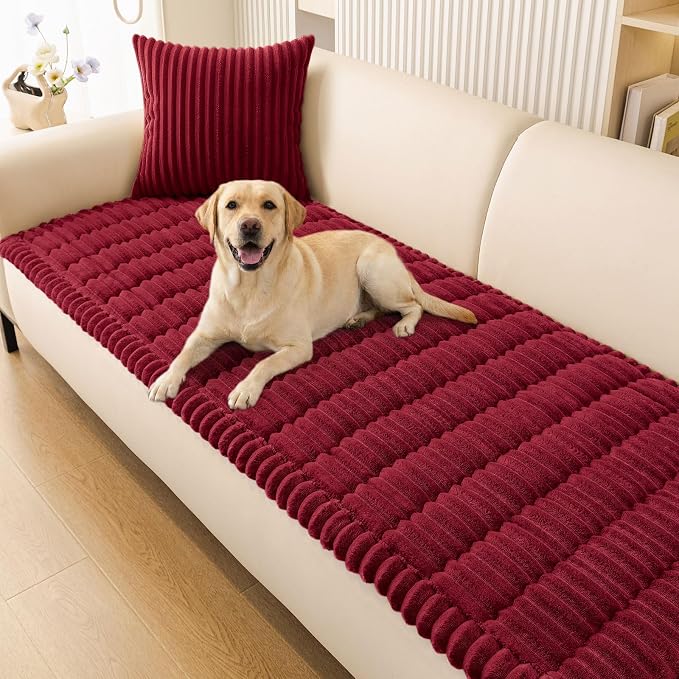Smiry Couch Cover for Dogs, Non Slip Washable Sofa Protector for Pets | Soft Furniture Cover for Leather & Fabric Couches, Cozy Protect Against Fur, Dirt & Messes, Pet Friendly, 27.6"x59" by Smiry