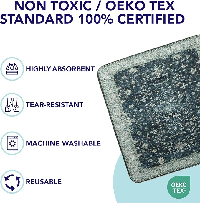 PUPIBOO Washable Pee Pads for Cats & Dogs - Super Absorbent Reusable Cat Litter Mat & Puppy Training Pad - 100% Waterproof, Leak-Proof & Non-Slip Whelping Pads for Pet Housebreaking - Image 8